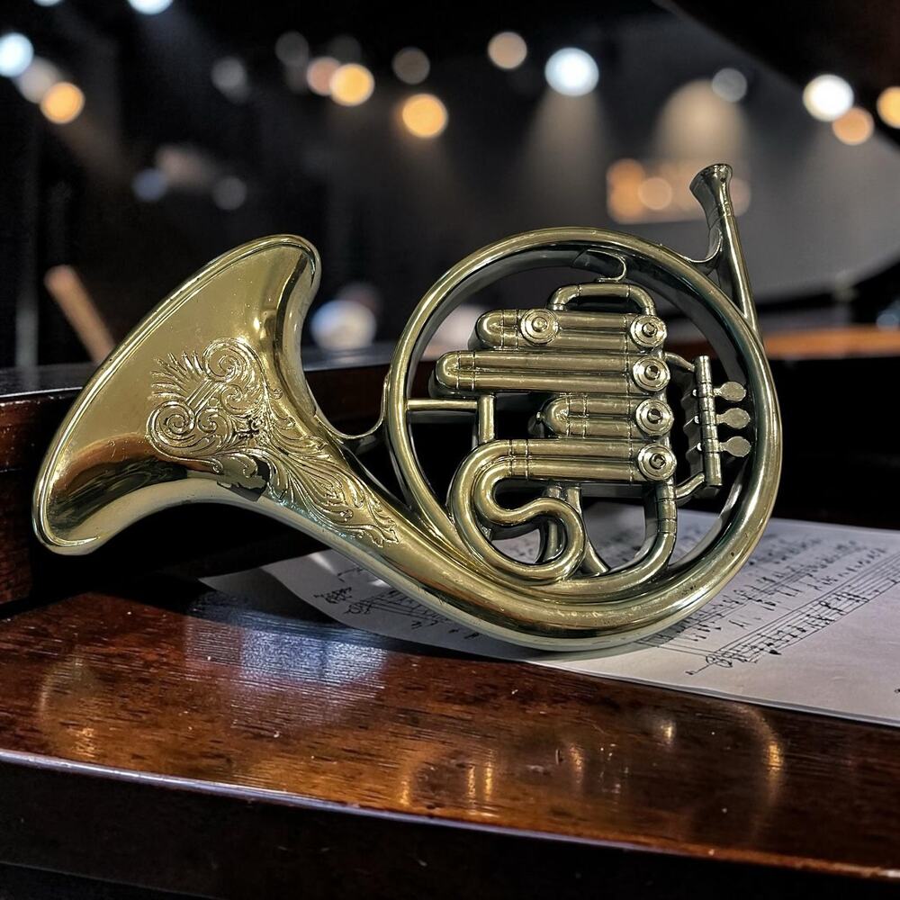 Vintage Syroco French Horn Wall Decor Gold Music Instrument USA 12”